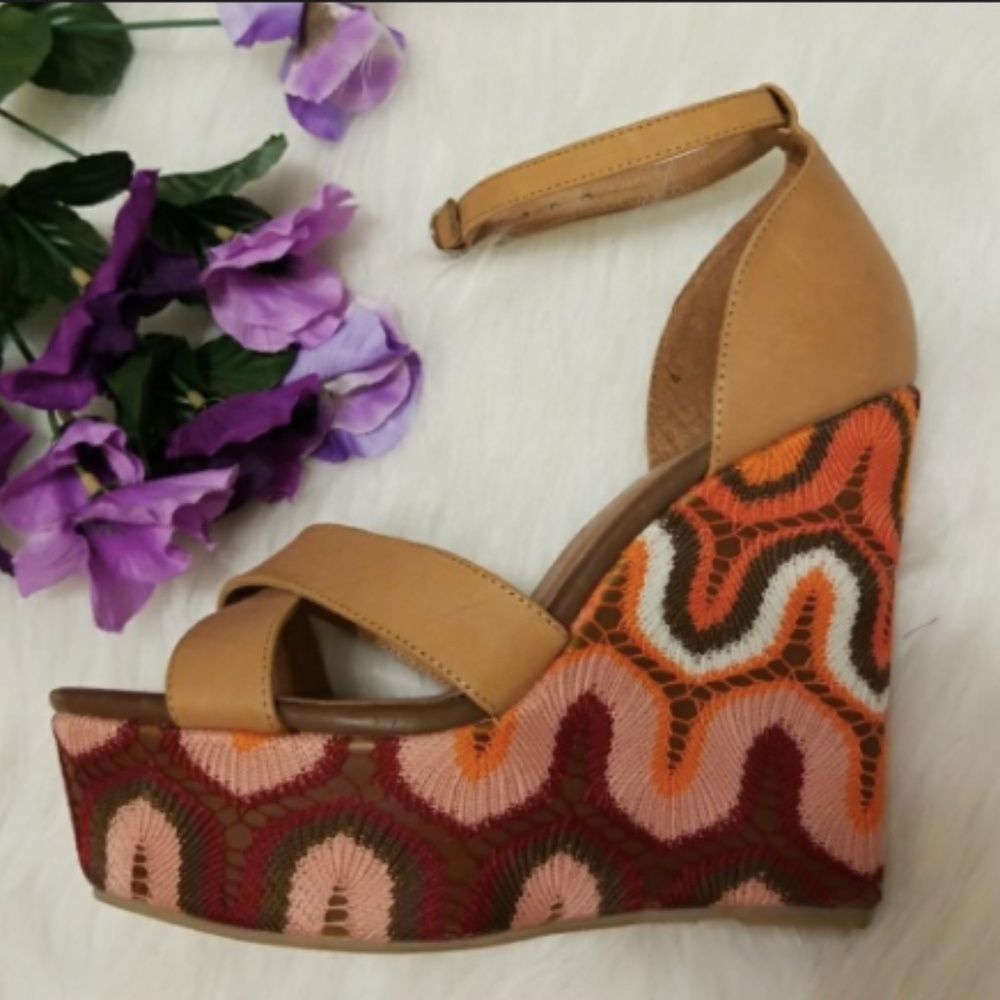 Jeffrey Campbell Embroidered Wedges